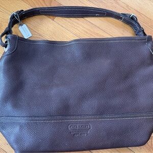 Coach Brown Pebbled Leather Hobo Bag – Vintage Legacy Shoulder Bag